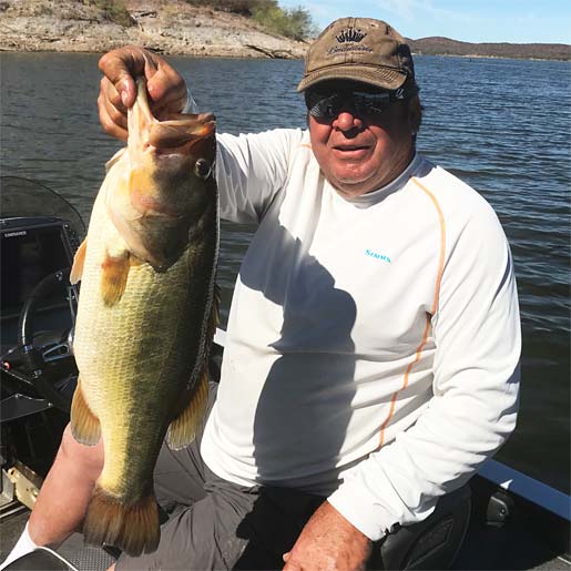 Larry Knipp with a big largemouth bass