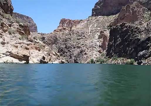 Canyon Lake Steep Canyon Walls