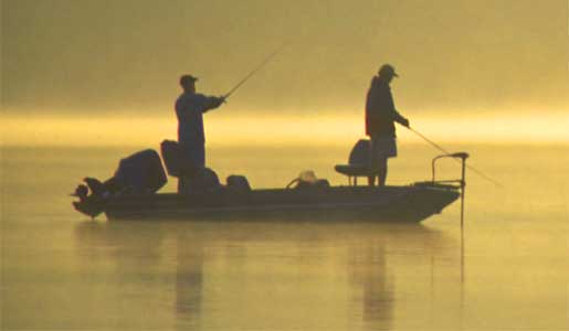Bass fishing At Daybreak