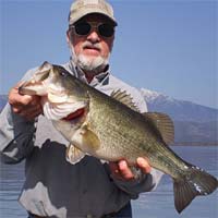 Dan Marchetti with a six-pound largemouth bass