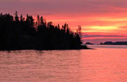 Michigan Fishing Lake at Sunset