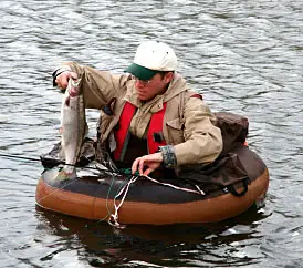 A nice trout for his effort.