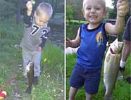 Colin Boyer with a PA bass and trout