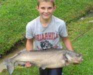 Richard James with a big Texas catfish